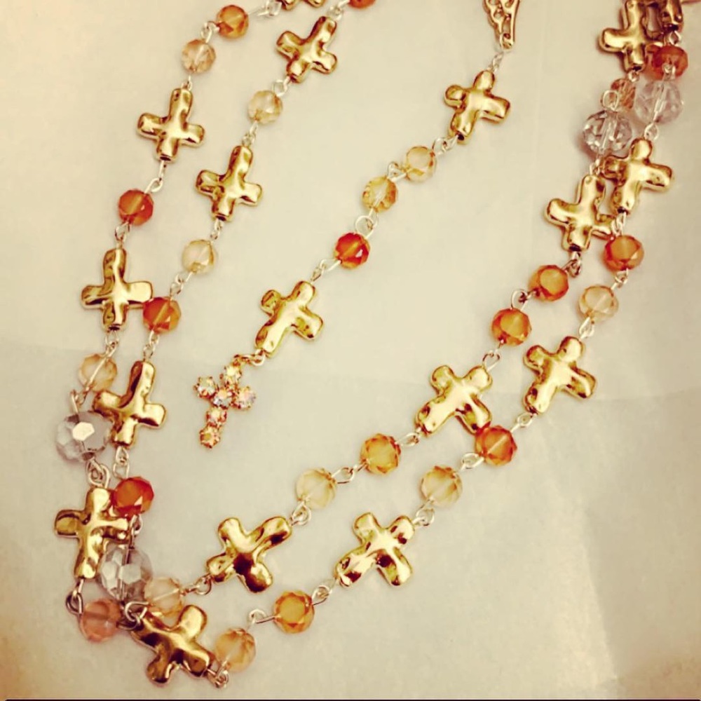 Angel rosary necklace